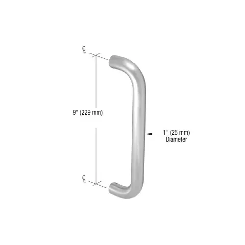 Clear Anodized 9" Astral II Straight Pull Handle