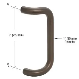 CRL PR0322209 Bronze 9" Centerline to Centerline Pull Handle