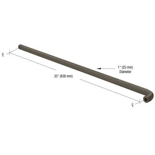 Bronze Astral Push Bar for 36" Door Bronze Astral Push Bar for 36" Door