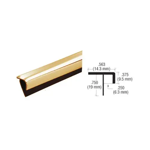 Brass Plastic Reflective Outside Corner -  72" Stock Length - pack of 5