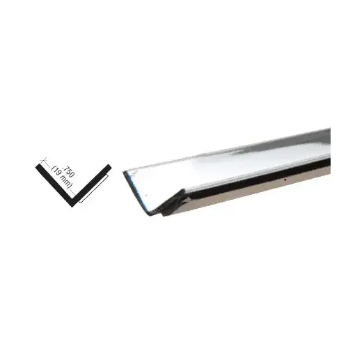Chrome Plastic 3/4" Reflective Inside Angle - 84" Length - pack of 50 Chrome Plastic 3/4" Reflective Inside Angle - 84" Length - pack of 50