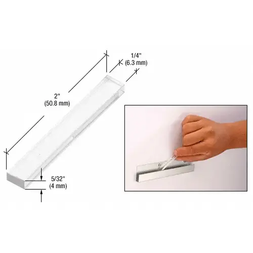 CRL Clear 5/32" x 1/4" x 2" Plastic Setting Blocks