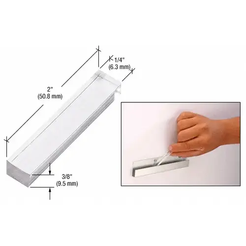 CRL Clear 3/8" x 1/4" x 2" Plastic Setting Blocks