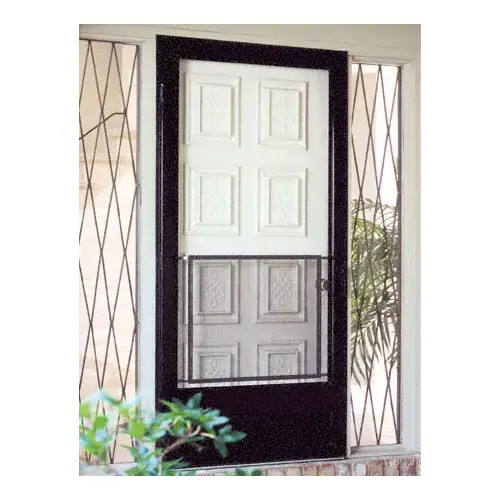 Bronze 30" to 36" Hinged Screen Door Grille Bronze 30" to 36" Hinged Screen Door Grille