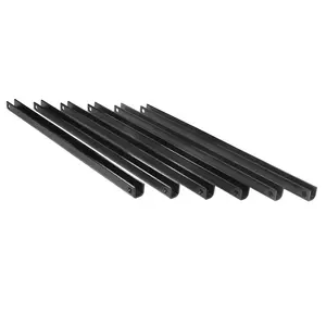 CRL PST3 Zinc Plated 1/4" HR Steel Stanchion 30" Long Matte Black