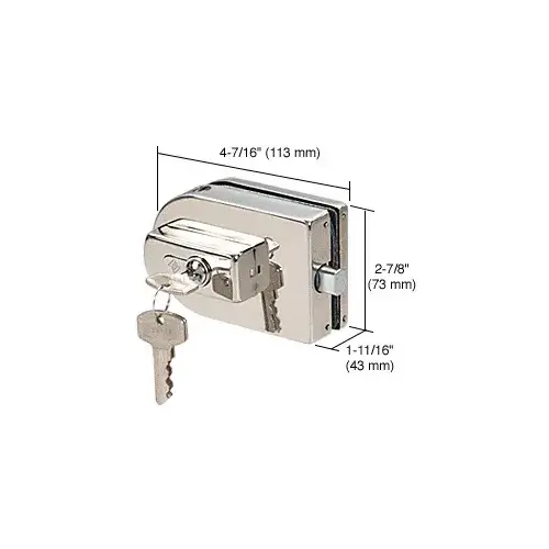 Polished Stainless PTH Series Glass Mounted Patch Lock Polished Stainless PTH Series Glass Mounted Patch Lock