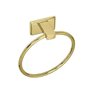 CRL P1N820BR Brass Pinnacle Series Towel Ring