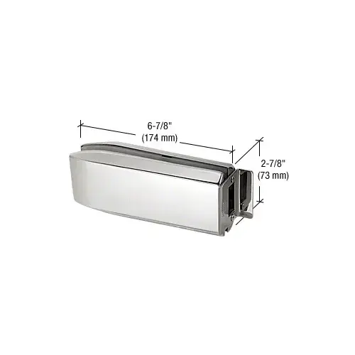 Polished Stainless PTH Series Glass Mounted Long Patch Lock Keeper Polished Stainless PTH Series Glass Mounted Long Patch Lock Keeper