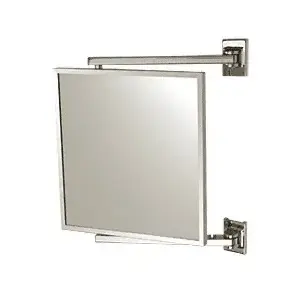 CRL PV11CH Polished Chrome 11" x 11" Pivot-N-Vue Double Hinged Mirror