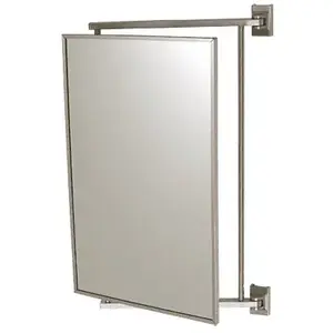 CRL PV14BN Brushed Nickel 14" x 22" Pivot-N-Vue Double Hinged Mirror