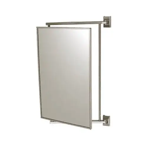 Brushed Nickel 14" x 22" Pivot-N-Vue Double Hinged Mirror