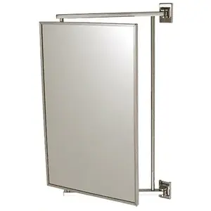 CRL PV14CH Polished Chrome 14" x 22" Pivot-N-Vue Double Hinged Mirror
