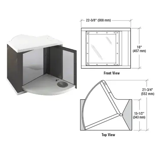 Dark Bronze Bullet Resistant Quarter Round Pivot Server Dark Bronze Bullet Resistant Quarter Round Pivot Server