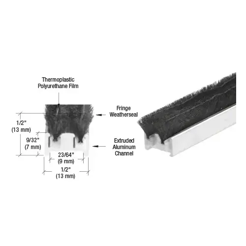 83-1/4" Narrow Commercial Door Astragal with Weatherstrip Mill