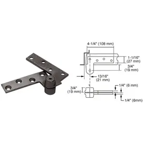 Rixson R180DU Dark Bronze 3/4" Offset Top Pivot