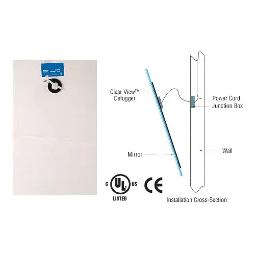 18" x 26" 120 Volt Rectangular Mirror Defogger