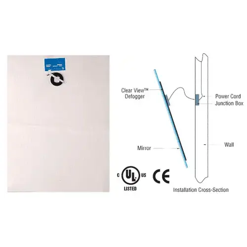 24" x 32" 120 Volt Rectangular Mirror Defogger