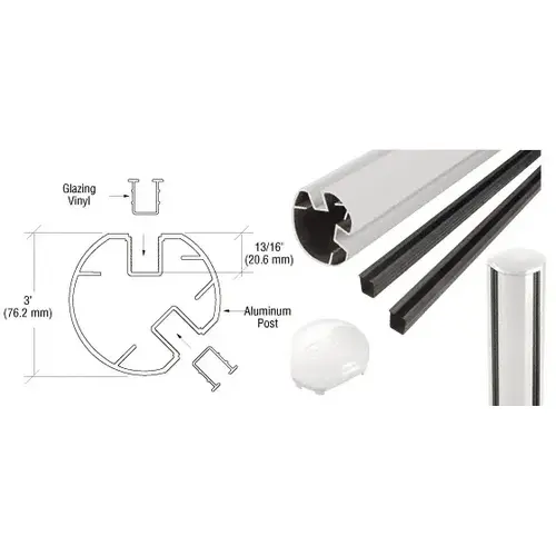 Sky White AWS 3" Diameter Round 135 Degree 72" Post Kit Sky White AWS 3" Diameter Round 135 Degree 72" Post Kit