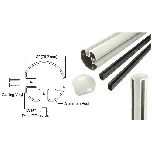 Oyster White 3" Diameter Round 90 Degree 36" Corner Post Kit Oyster White 3" Diameter Round 90 Degree 36" Corner Post Kit