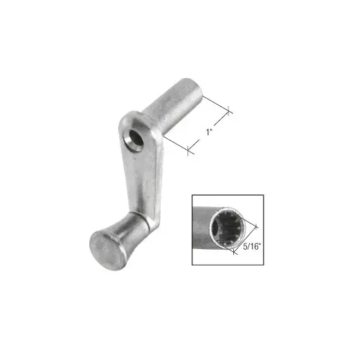 Diecast RV Window Crank Handle - 1" Stem Length Aluminum