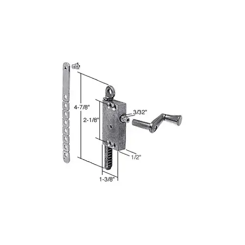 Jalousie Window Operator with Break-Off Link Arm
