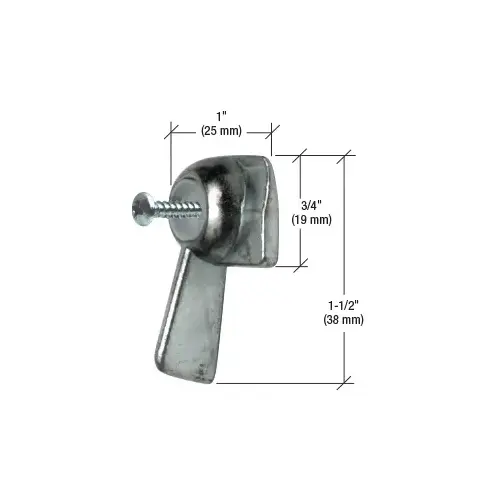 Left Hand Chrome Sliding Window Latch Single Screw Hole