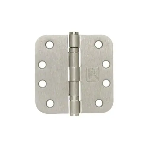 Dull Nickel 4" x 4" Residential Bearing Hinge 5/8" Radius Pair