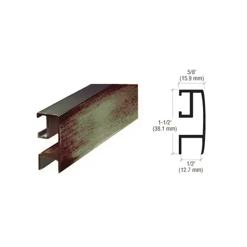 Oil Rubbed Bronze Rectangular Mirror Frame Extrusion 144" Stock Length Oil Rubbed Bronze Rectangular Mirror Frame Extrusion 144" Stock Length