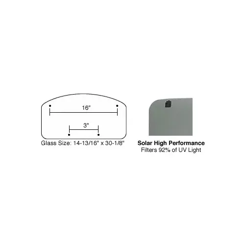 /SFC 17 x 32 NewPort Sunroof High Performance Solar Glass with RL105 Hardware /SFC 17 x 32 NewPort Sunroof High Performance Solar Glass with RL105 Hardware