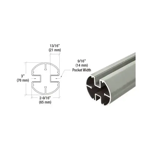 Agate Gray AWS 3" Diameter Round 180 Degree Center or End Post - 241" Agate Gray AWS 3" Diameter Round 180 Degree Center or End Post - 241"