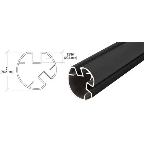 Matte Black AWS 3" Diameter Round 135 Degree Post Only - 60" Matte Black AWS 3" Diameter Round 135 Degree Post Only - 60"