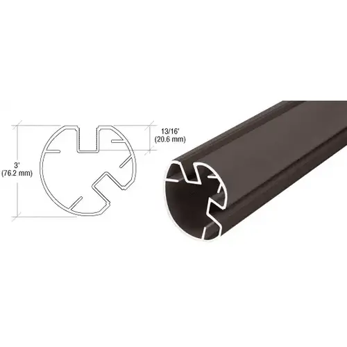 Matte Bronze AWS 3" Diameter Round 135 Degree Post Only - 60" Matte Bronze AWS 3" Diameter Round 135 Degree Post Only - 60"