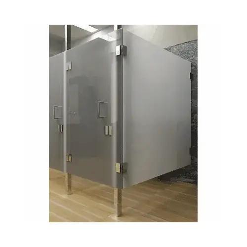 Painted Custom Frameless 'All-Glass' Restroom Partition