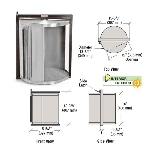 Duranodic Bronze Anodized Framed Rotating Drum for the RS201DU Duranodic Bronze Anodized Framed Rotating Drum for the RS201DU