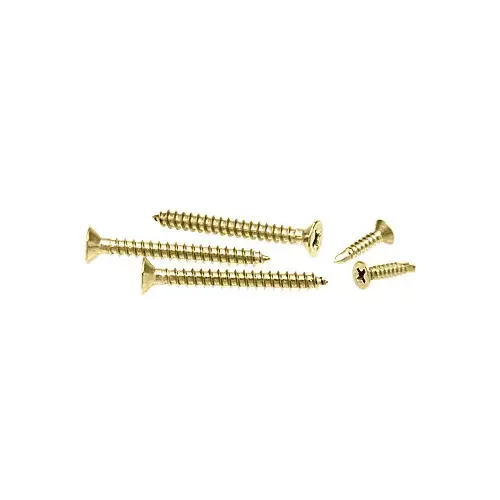 Polished Brass Replacement Screw Pack for Exposed Wood Mount Hand Rail Brackets Polished Brass Replacement Screw Pack for Exposed Wood Mount Hand Rail Brackets