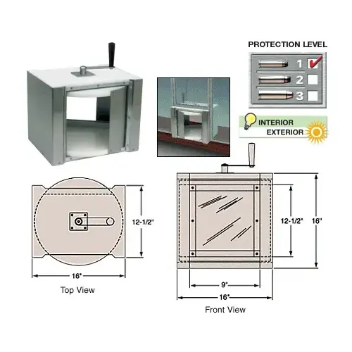 Brushed Stainless Rotary Server with Vision Panel