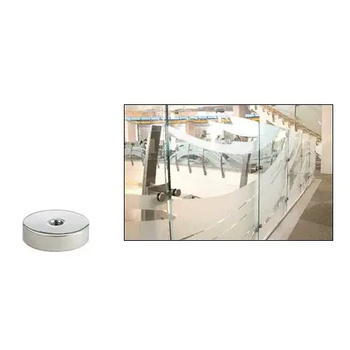 316 Polished Stainless 2" Diameter by 1/2" Long Standoff Base 316 Polished Stainless 2" Diameter by 1/2" Long Standoff Base