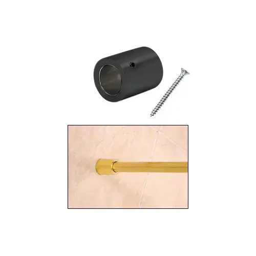 CRL Matte Black Slim Line Wall Mount Fitting CRL Matte Black Slim Line Wall Mount Fitting