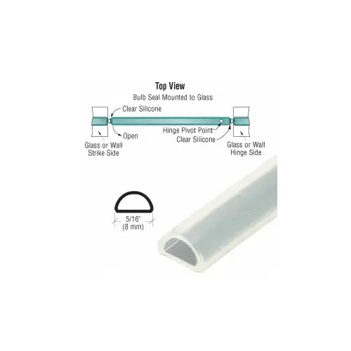 Translucent Silicone Bulb Seal Clear