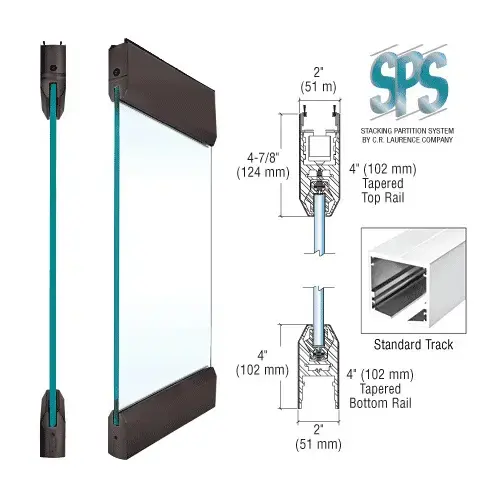 Black Bronze Type 5 Standard with 4" Tapered Rails Top and Bottom Black Bronze Type 5 Standard with 4" Tapered Rails Top and Bottom