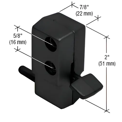 Black "Step-On" Patio Door Lock Black "Step-On" Patio Door Lock
