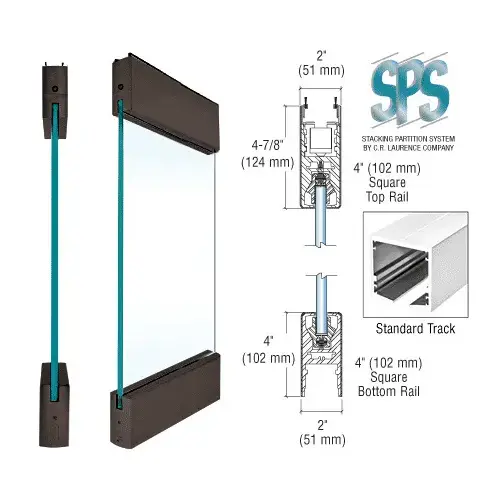 Dark Bronze Type 1 Standard with 4" Square Rails Top and Bottom Dark Bronze Type 1 Standard with 4" Square Rails Top and Bottom
