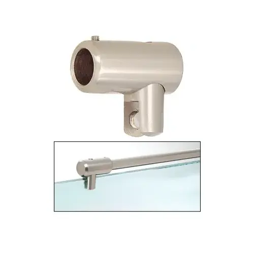Brushed Nickel Support Bar U-Bracket for 3/8" and 1/2" Glass