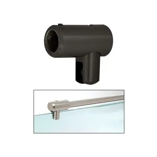Matte Black Support Bar U-Bracket for 1/4" and 5/16" Glass Matte Black Support Bar U-Bracket for 1/4" and 5/16" Glass