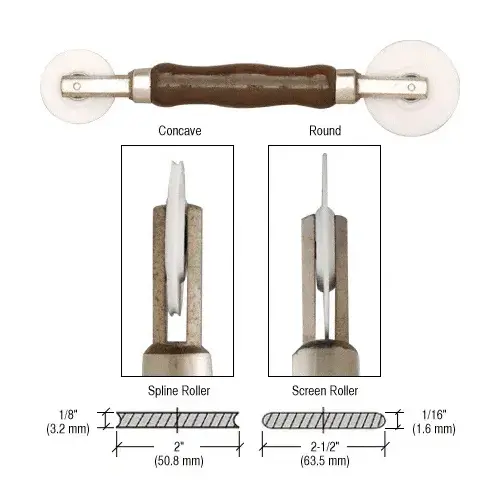 Heavy-Duty Combination Nylon Wheel Screen and Spline Roller