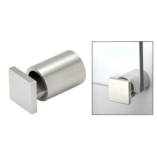 CRL SAEG1BS 316 Brushed Stainless 1" Square Cap Adjustable Edge Grip 316 Brushed Stainless 1" Square Cap Adjustable Edge Grip