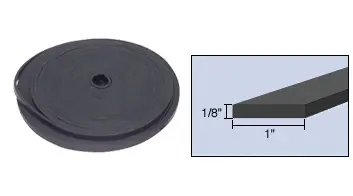 CRL 1/8 x 1 Bulk Rolled Neoprene Setting Block Material - 100 Foot Roll Gray SBRL4