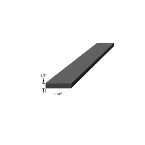 1/4" x 1-1/8" x 4" Silicone Rubber Setting Blocks Black 1/4" x 1-1/8" x 4" Silicone Rubber Setting Blocks Black