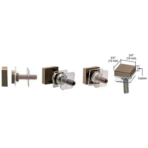 Custom Oil Rubbed Bronze 3/4" Square Standoff Cap Custom Oil Rubbed Bronze 3/4" Square Standoff Cap