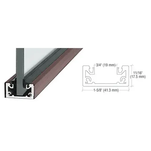 Black Bronze Anodized 240" Length Shallow U-Channel Black Bronze Anodized 240" Length Shallow U-Channel